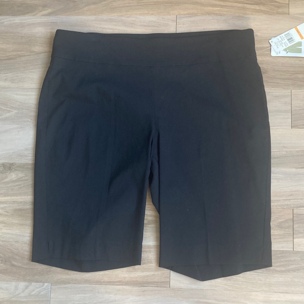 Ruby Rd black short pull on short with stretch slimming contour waistband 24W - Picture 6 of 17
